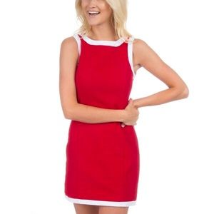 Lauren James The Harper Dress in Red and White | sz S